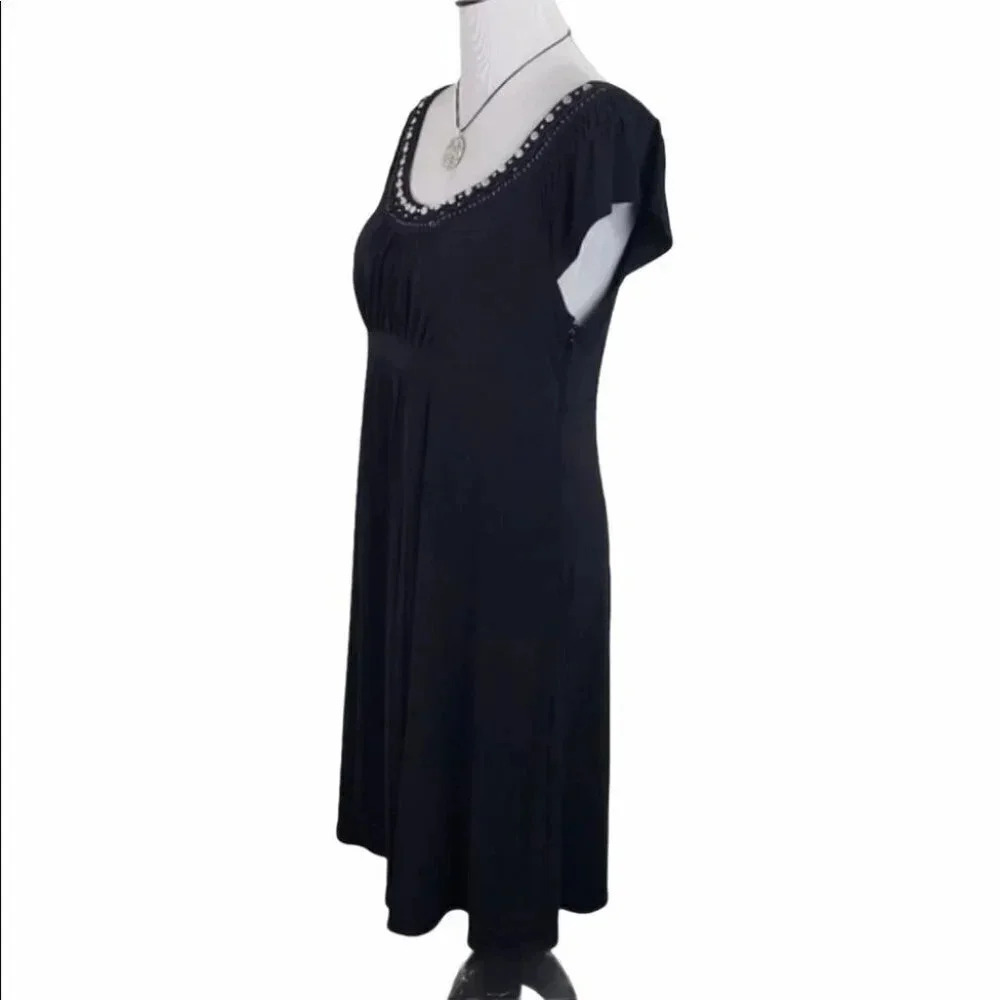 Sangaria 16 black studded silver collar‎ dress